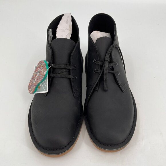 Clarks Bushacre 3 Chukka Boots Size 8.5M Black Leather Lace-Up Casual Shoes main image 12